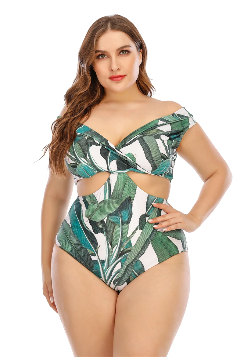 

Plus Size 3XL One Piece Swimsuit Monokini Women Swimming Bathing Suit Female Large 4XL Bodysuit Beachwear Swimwear Bather