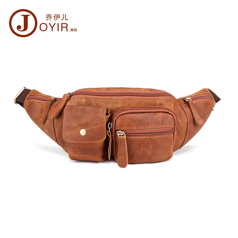 

Waist Bag For Men Genuine Leather Wallet Pack Pocket Hip Holster Crossbody Shoulder Chest Bum Fanny Phone Case Male Purse Belt
