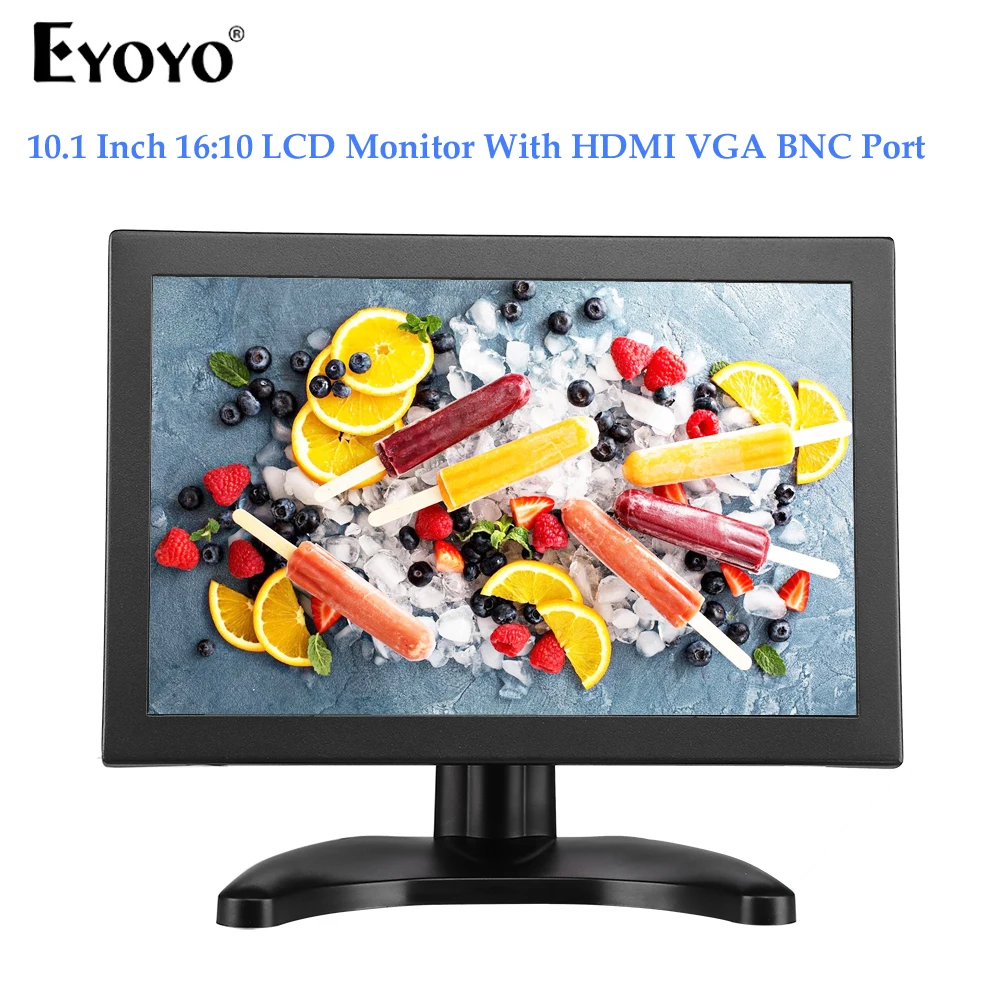 Eyoyo G1016 10 1 дюймов IPS сенсорный экран 16:10 1280x800 ЖК монитор безопасности с USB VGA HDMI BNC