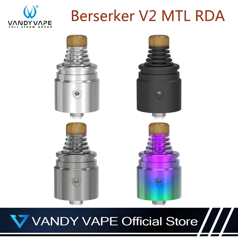 Vandy vape Berserker V2 MTL RDA бак с сверхтонким Сплавленный провод Clapton Ni80 1 5 мл 22 мм