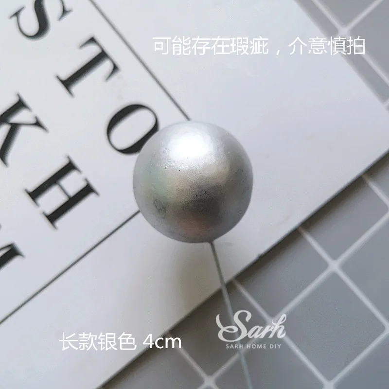5pc 4cm balls Акриловые Красные серебряные Рождественские елки топперы для торта Снежинка счастливый год Санта Клаус рождественские принадлежности для выпечки сладкие подарки - Цвет: 5pc 4cm balls