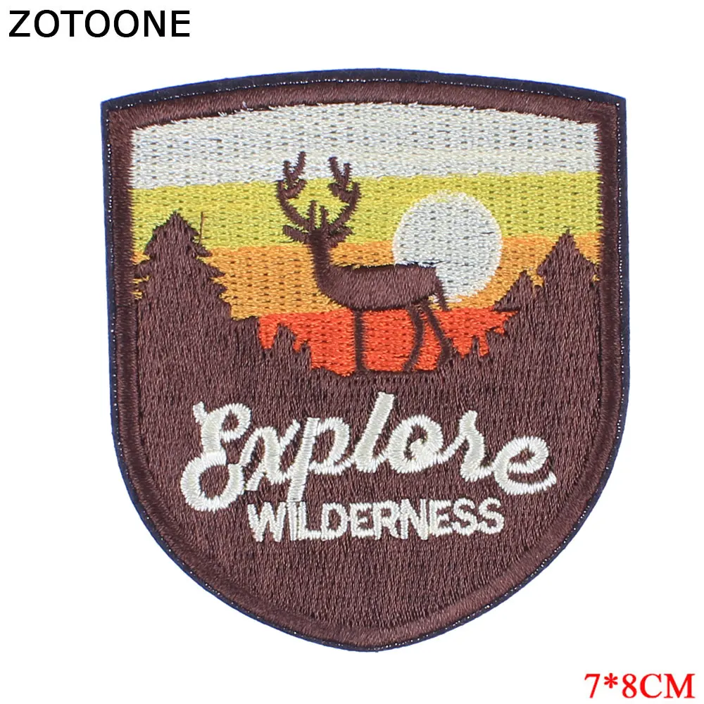 ZOTOONE карта вышитые железные нашивки креативные значки наружные парчи для рюкзак
