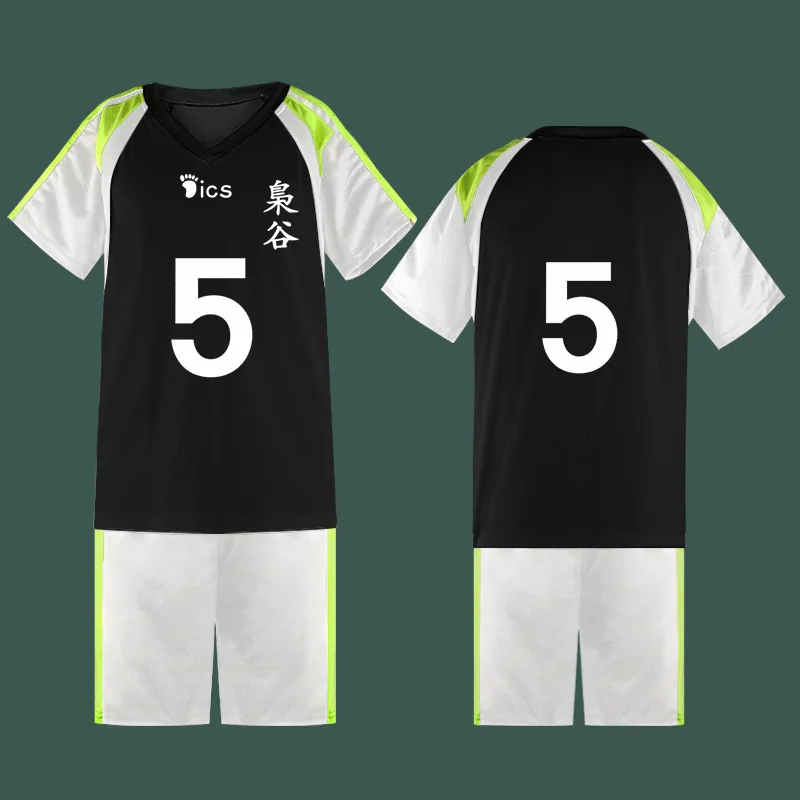 

No.5 Akaashi Keiji No.4 Bokuto Koutarou Volleyball Uniform Cosplay Haikyuu Fukurodani Academy Jersey Volleyball Team Top Shorts