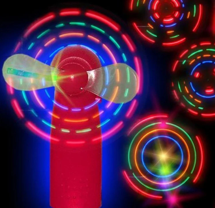 Светодиодный мини вентилятор Dazzle Light пластиковый уличный светящийся низкий