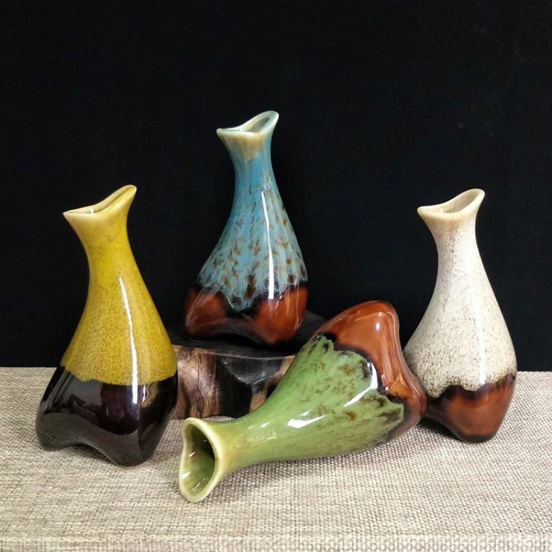 4 шт./партия куриная ножка красочная глазурованная керамика ваза для цветов