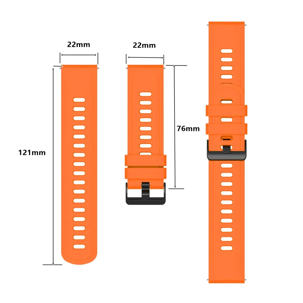 

22mm Sport Silicone Band for Huawei Watch GT GT 2 46mm Wrist Strap Bracelet for Samsung Galaxy Watch 46mm Gear S3 Huami GTR 47mm