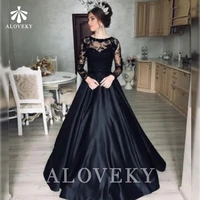 black lace long dresses for women party womens dress a line evening dress 2021 prom gown special occasion dresses night elegant