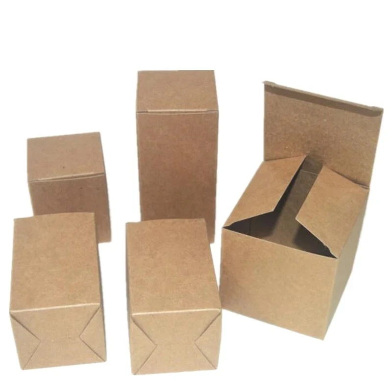 

50pcs/lot 40 sizes in stock Kraft Paper Cardboard Box Square Gift Packaging Box For Candy/Cookie/Jewelry Stoarge Paper Box