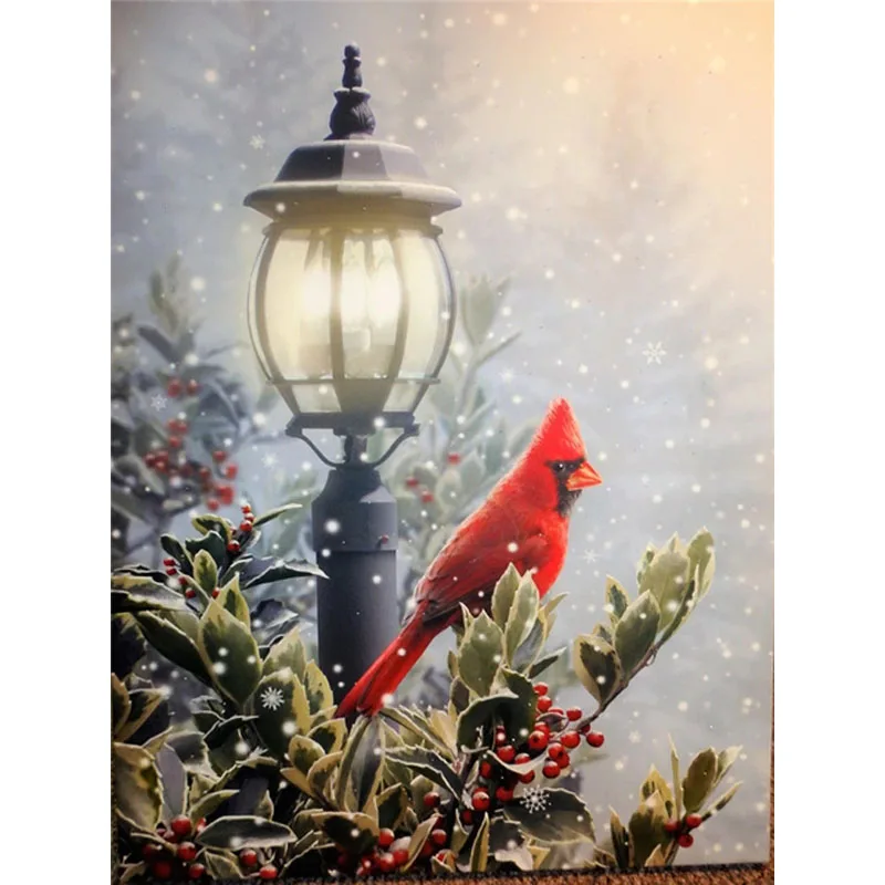 

Алмазная Вышивка Птицы, мозаика «сделай сам» с квадратными стразами, вышивка пейзажем, зимняя свеча, украшение для вышивки крестиком