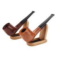 high quality briar tobacco pipe smooth pattern real handmade by briar root with free 9mm filter 10 pipe cleaning tools