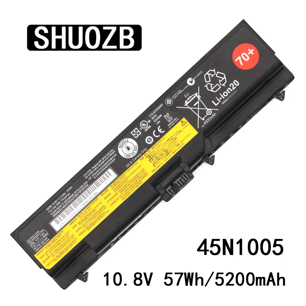 Новая батарея для ноутбука T430 45N1005 10 8 В 57Wh 5200 мАч Lenovo ThinkPad T430I T530 T530I W530 SL430 SL530 L430 L530