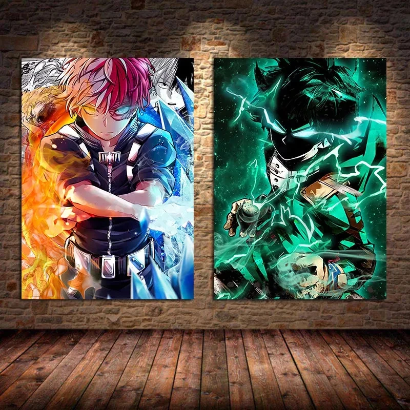 

My Hero Academia Poster Japanese Anime Role Pictures Wall Art Hd Prints Canvas Painting Modern Living Room Home Decor Modular