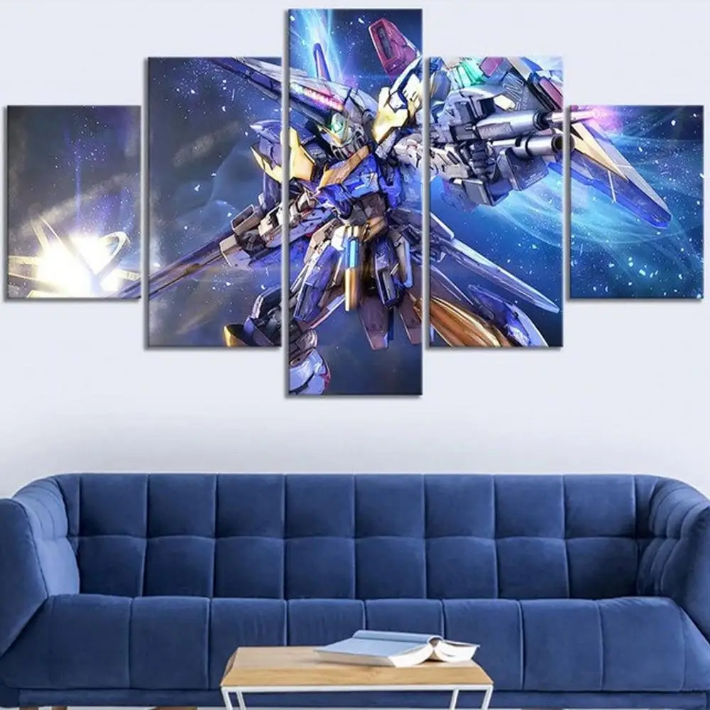

5 Piece Wall Art Canvas Painting Beam Rifle Anime Posters Prints Room Decoration Teenager Free Shipping Pictures On The Wall