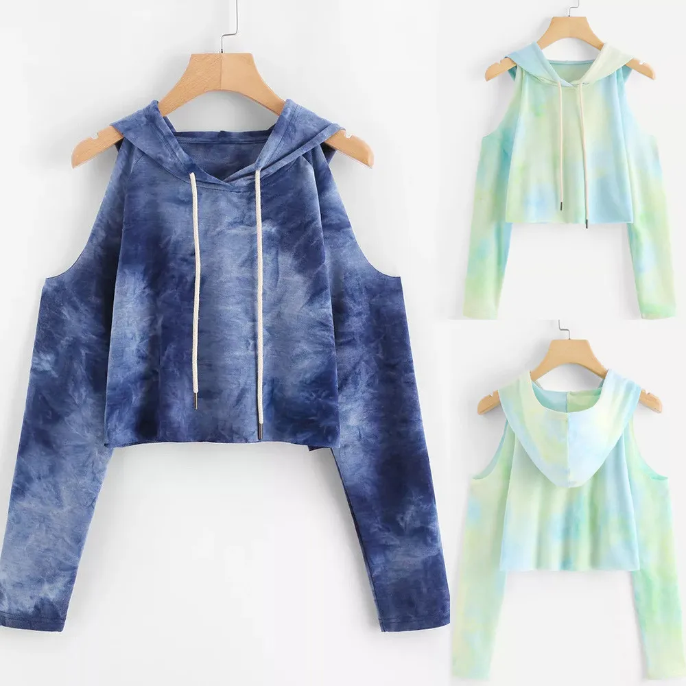 Женская толстовка без бретелек с принтом свитер пуловер длинными рукавами топы