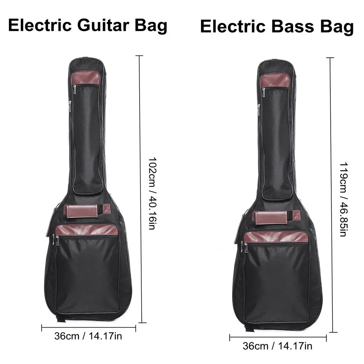gitarre rucksack doppel schulter riemen taschen wasserdichte elektrische gitarre tasche elektrische bass tasche 8mm verdicken padded gig tasche fall f