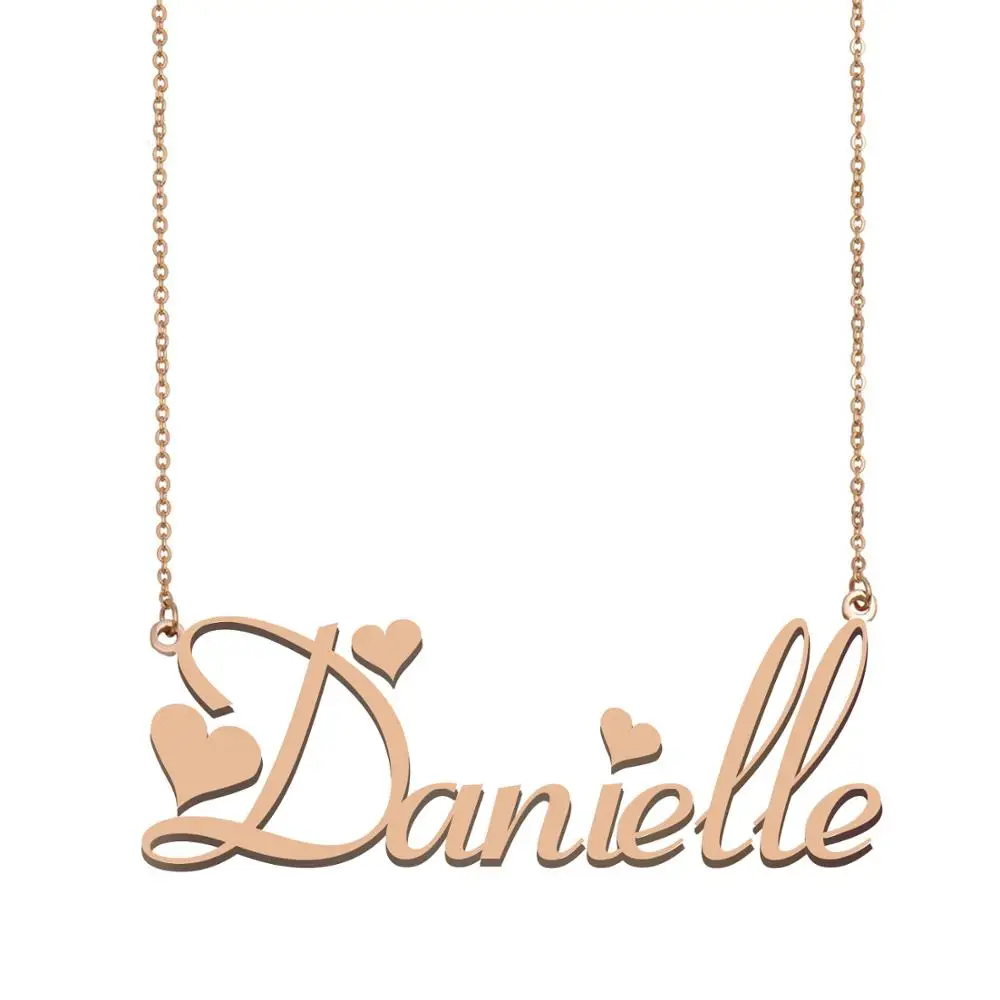 

Danielle имя ожерелье, пользовательское имя ожерелье для женщин девушек Лучшие Друзья День рождения Свадьба рождественские дни матери подарок