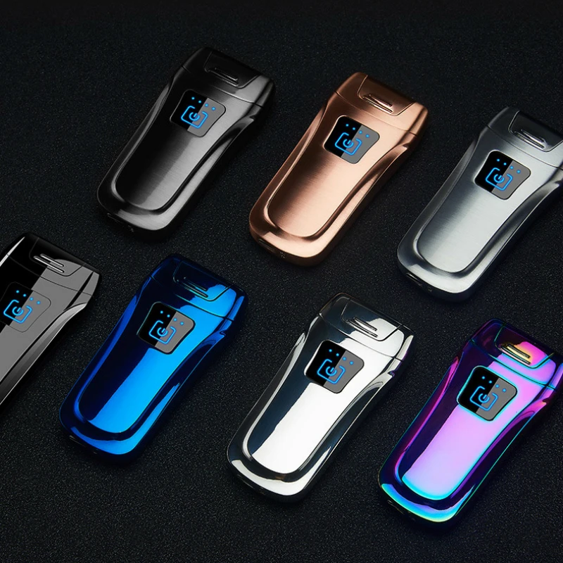 Новая Металлическая двойная дуговая зажигалка электрические USB зажигалки