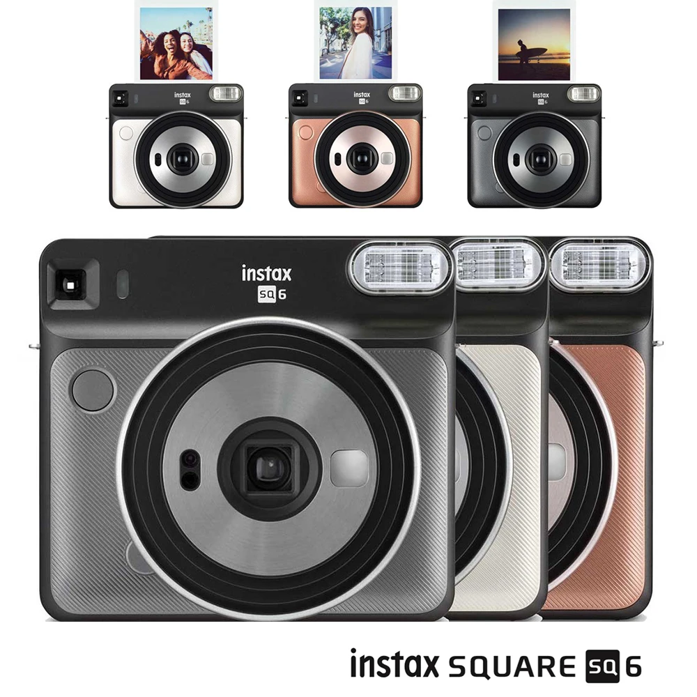 Fujifilm Instax SQUARE SQ6 мгновенная пленка для фото камеры Румяна золото/Графитовый