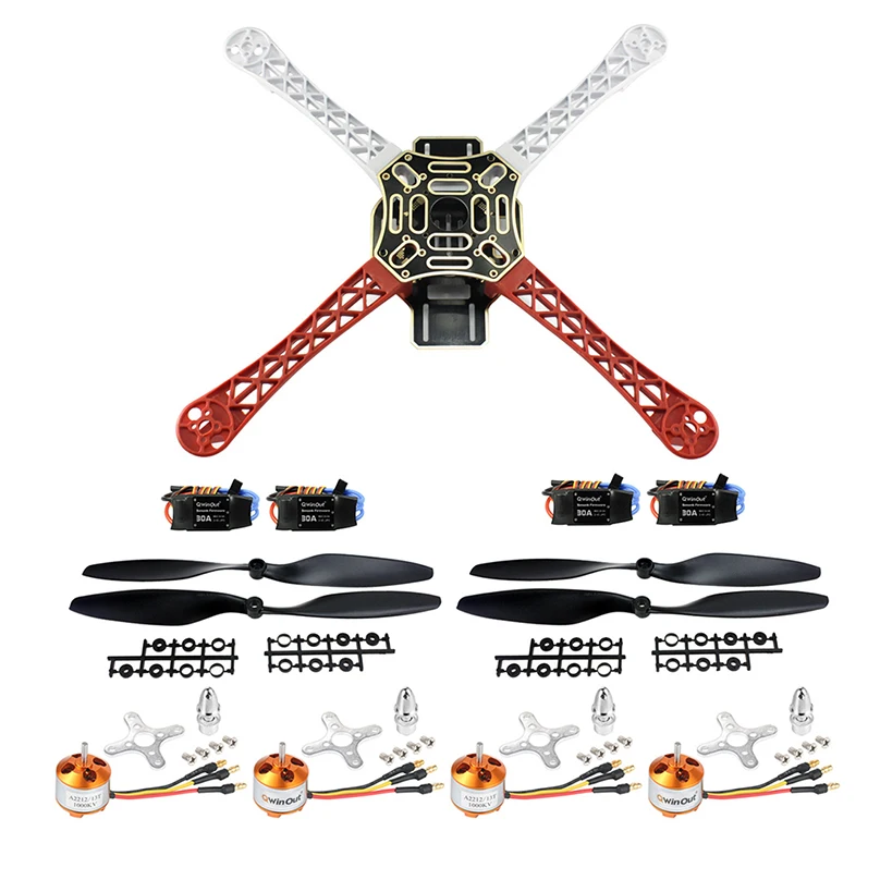 DIY F450 4 Alex Airframe 450 мм бесщеточный двигатель 13T 1045 CW CCW реквизит для дрона с рамкой w/ 2