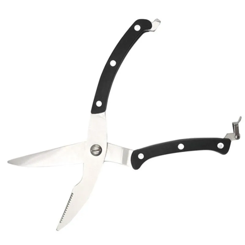 

255 мм (9,8 дюйма), нержавеющая сталь, для птицы, кухни, цыпленка, с безопасным замком, резак, инструмент для приготовления пищи, ножницы для резк...