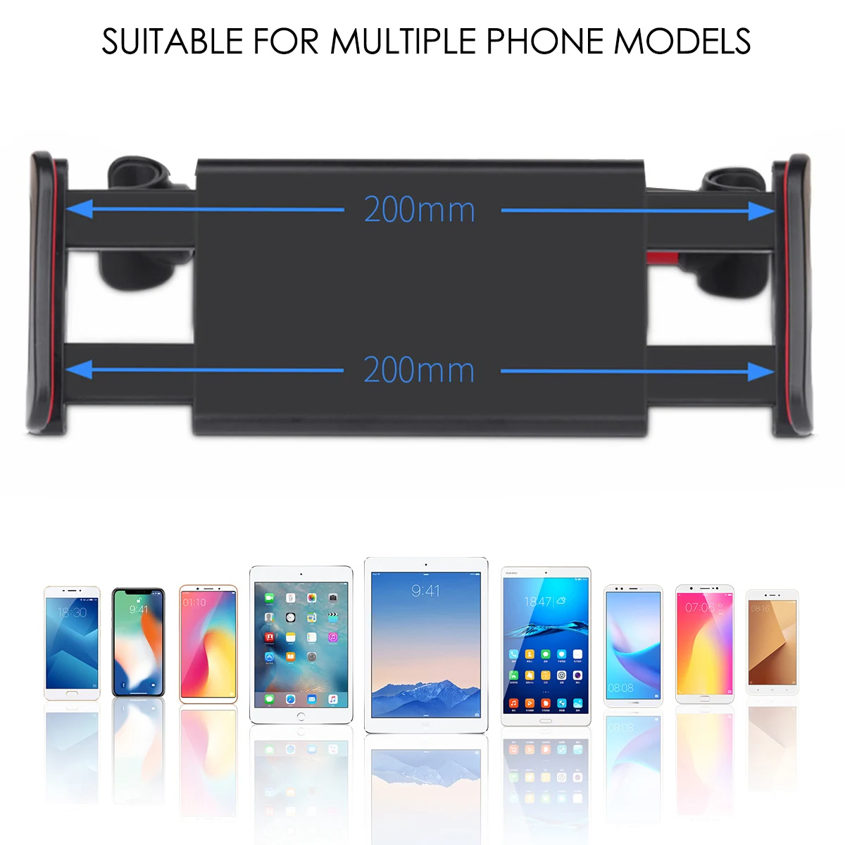 

Car Headrest Mount Mobile Phone Tablet Holder Mount Stand For 4-11inch Cellphone Tablets Rear Seat Bracket (Red/Black)