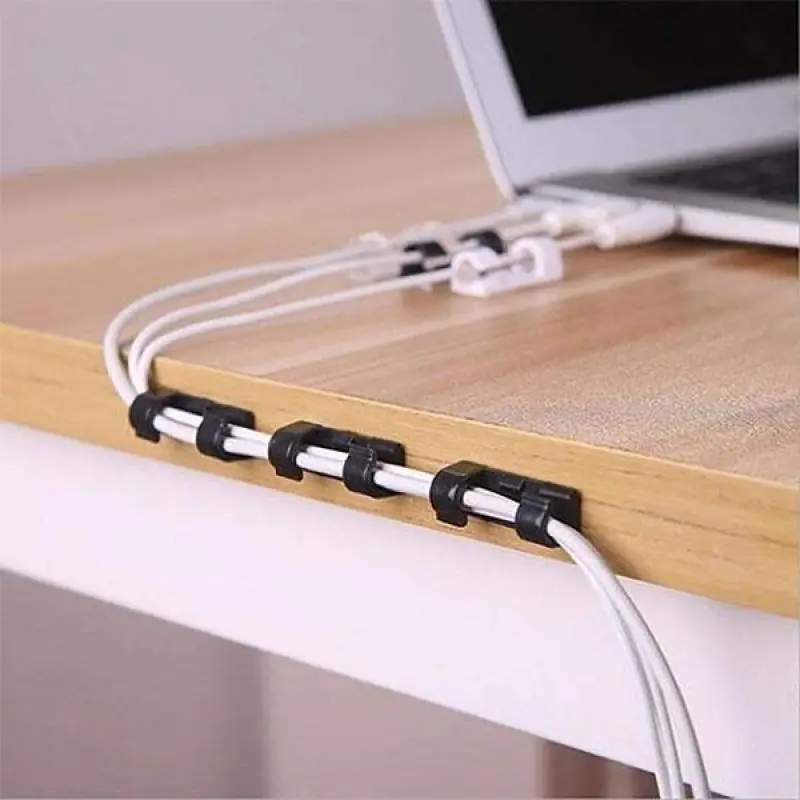 

Cable Organizer Clips Cable Management Desktop & Workstation ABS Wire Manager Cord Holder USB Charging Data Line Bobbin Winder