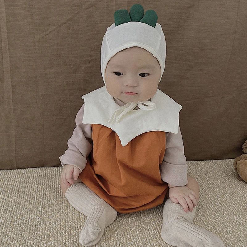 

Baby Clothes Jumpsuit 2022 Spring New Long-Sleeve Infant Baby Romper Infant Baby Girl Boy Cute Onion Romper Send Hats 3-24 Month