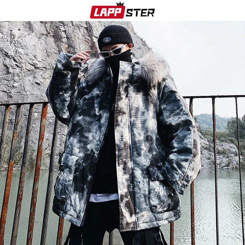 Камуфляжная зимняя куртка LAPPSTER толстая Мужская Уличная одежда парка с капюшоном
