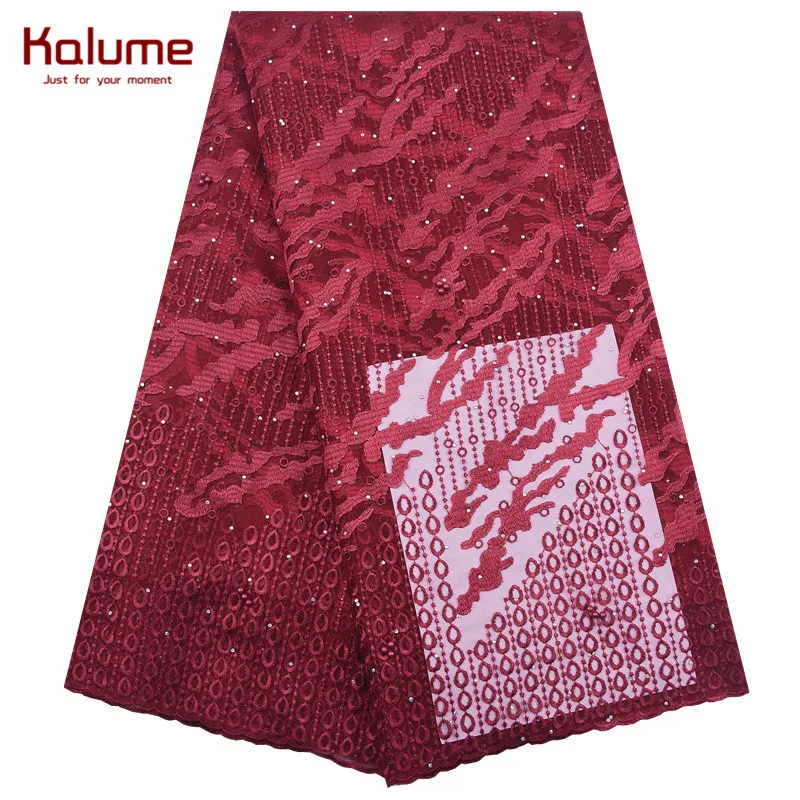 Серебряная африканская сухая кружевная ткань Kalume дешевая французская сетчатая
