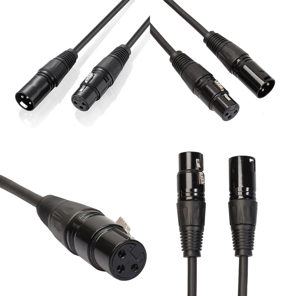 

10pcs/Set Cable Male To Female XLR Connector Extension Wire Cord For Microphone Amplifier Fully Shielded Audio Line For Mixers