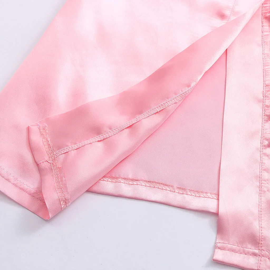 Детская одежда для сна халаты маленьких детей Одежда из шелка атласное кимоно