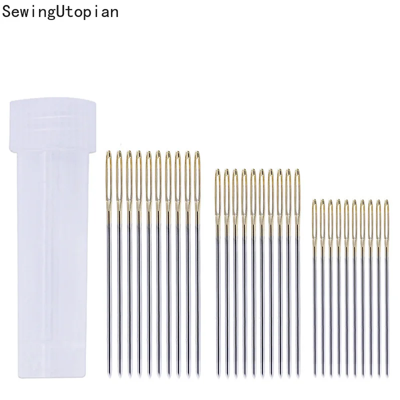 

100 шт. золотые иглы для вышивания крестиком, размер 22 #24 #26 #28 #