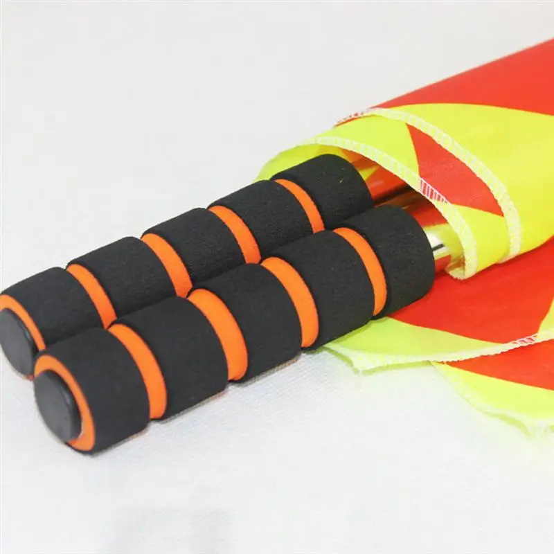 2 шт. патрульный флаг ручной границы футбольного судьи перманента рефери