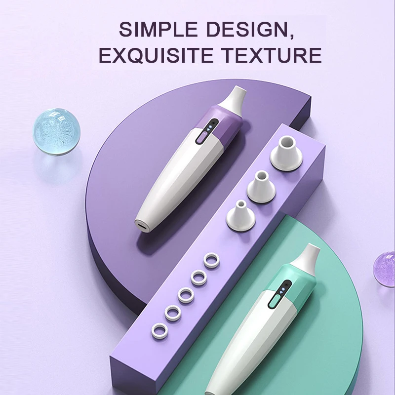 

New generation Beauty Instrument Nose blackhead facial acne skin horny pore cleaner Intelligent Visual [Pearl White]