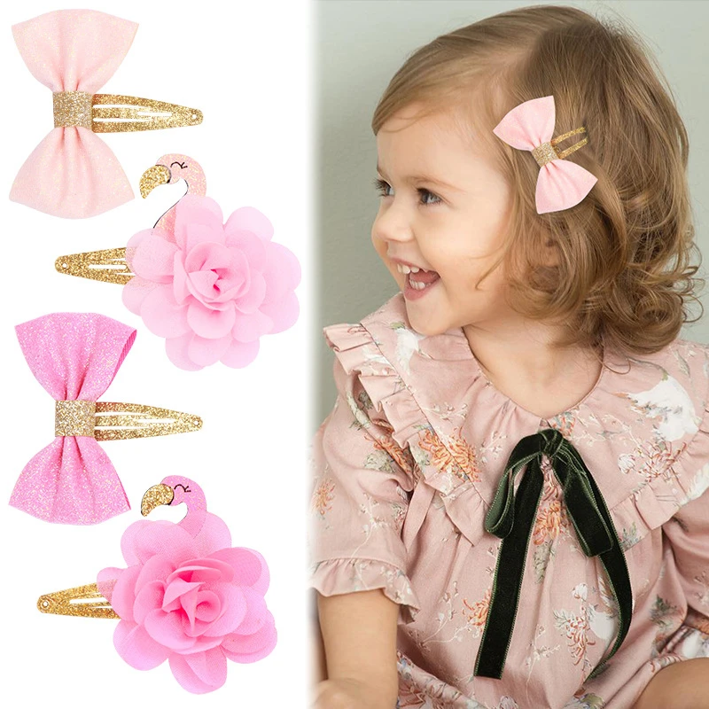 1 шт. милые новые Фламинго Цветы BB заколки для волос аксессуары девочек детские