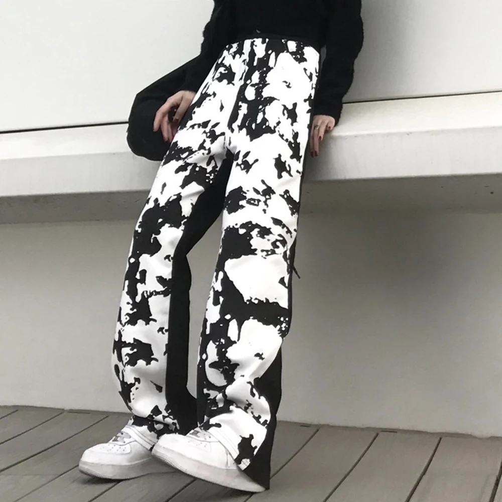 

Брюки мужские и женские джинсовые в стиле пэчворк, с широкими штанинами