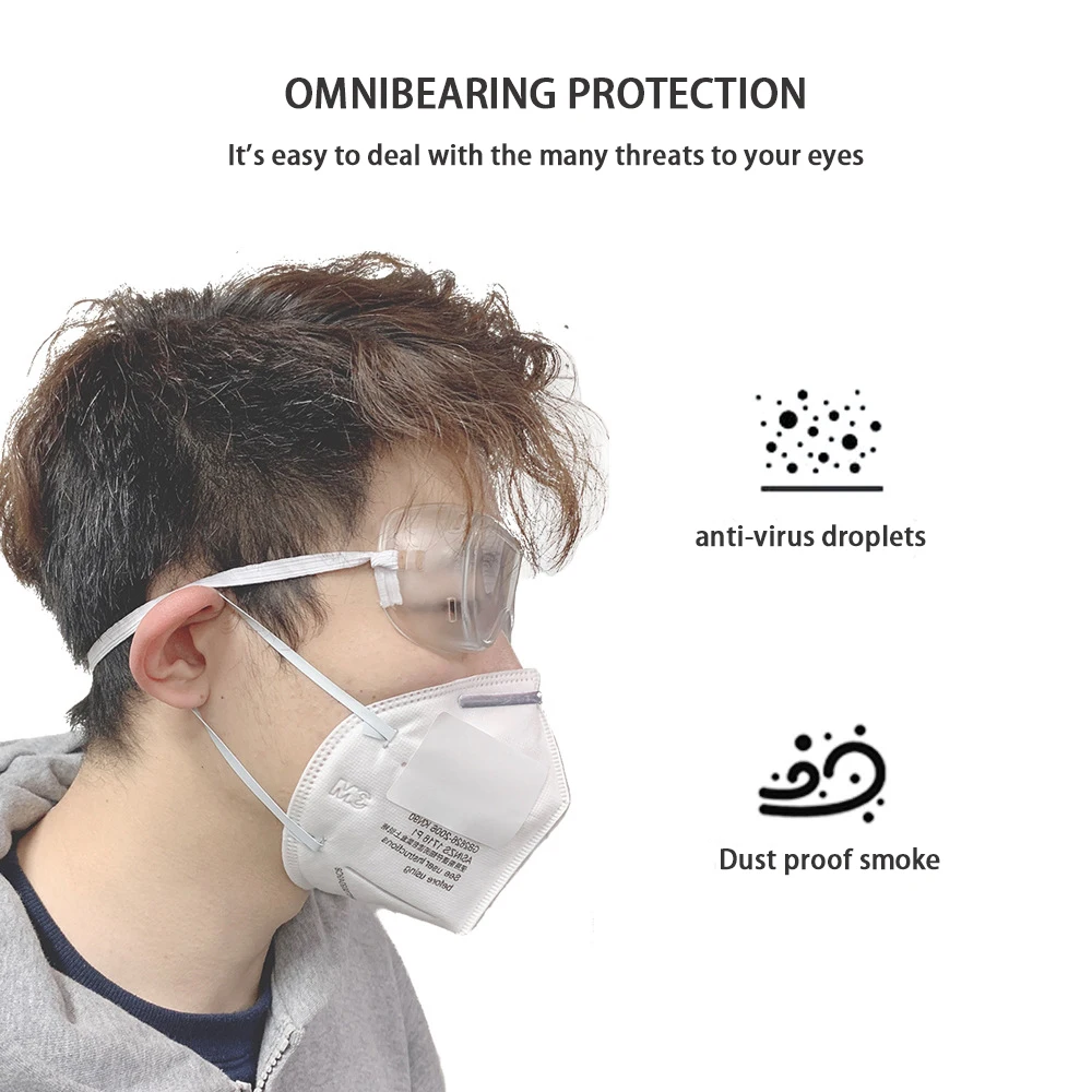 

New Anti Fog Splash Protection Goggles Work Articles Nontoxic Eco-Friendly Transparent Safety Glasses Windproof Dust