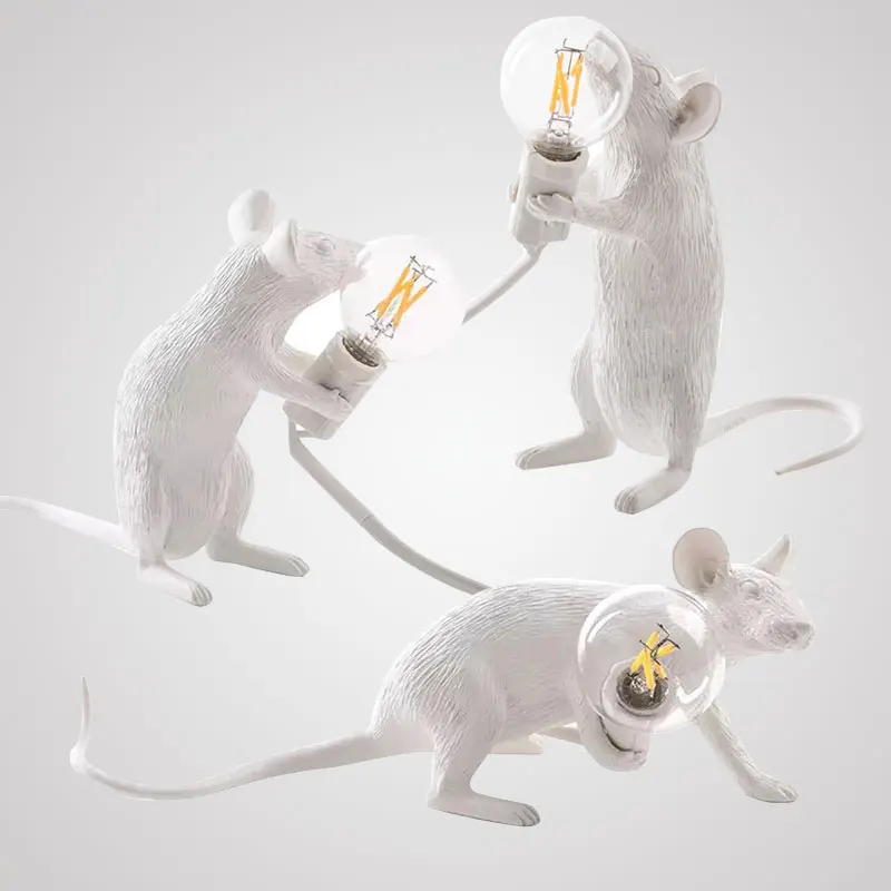

table lamp bedroom lamp home decor bedside lamp desk lamp Resin Mouse Table Lamp LED E12 Mouse Table Lamp Desk Nordic Children