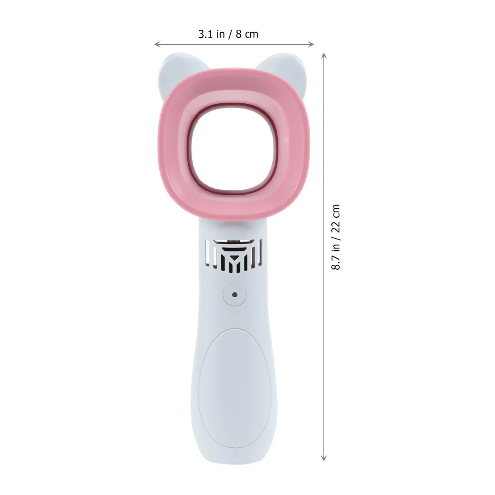 

Cat Ears Design Summer Portable Handheld Mini Electric Bladeless Fan Leaf Air Cooling Fan USB Charging (White)
