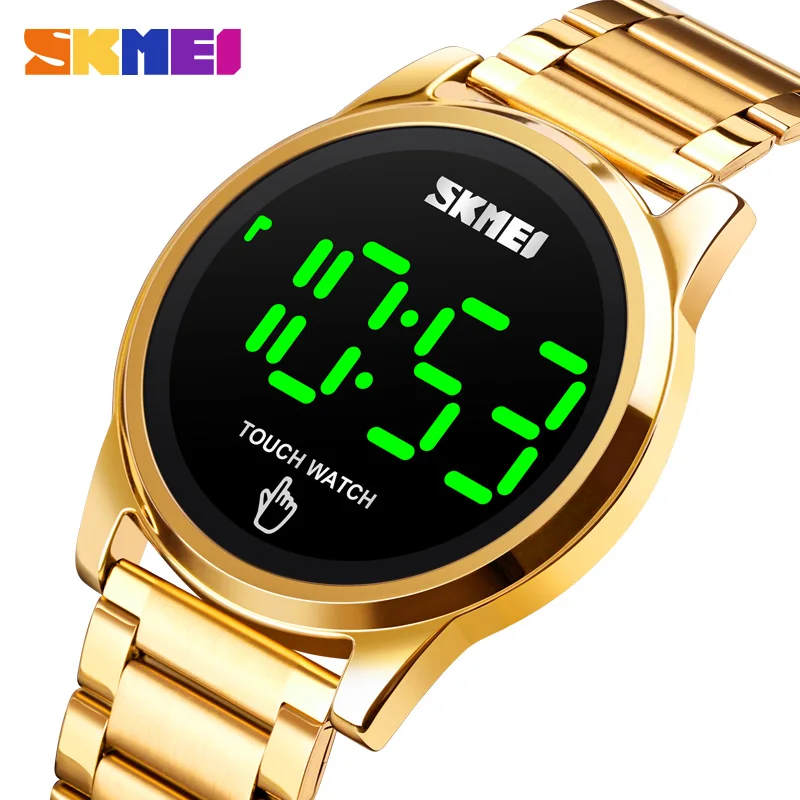 SKMEI Japan Digital Movement Men Watches Creative Touch Screen LED Display Electronic Male Wristwatch Relogio Masculino 1684