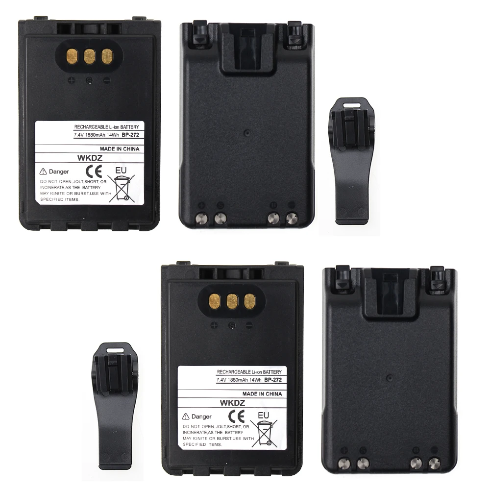 Substituição de Rádio Bateria + Clipe de Cinto Bateria para Ic-31a Icom 1880 Mah 2x Bp272 31e 51a 51e