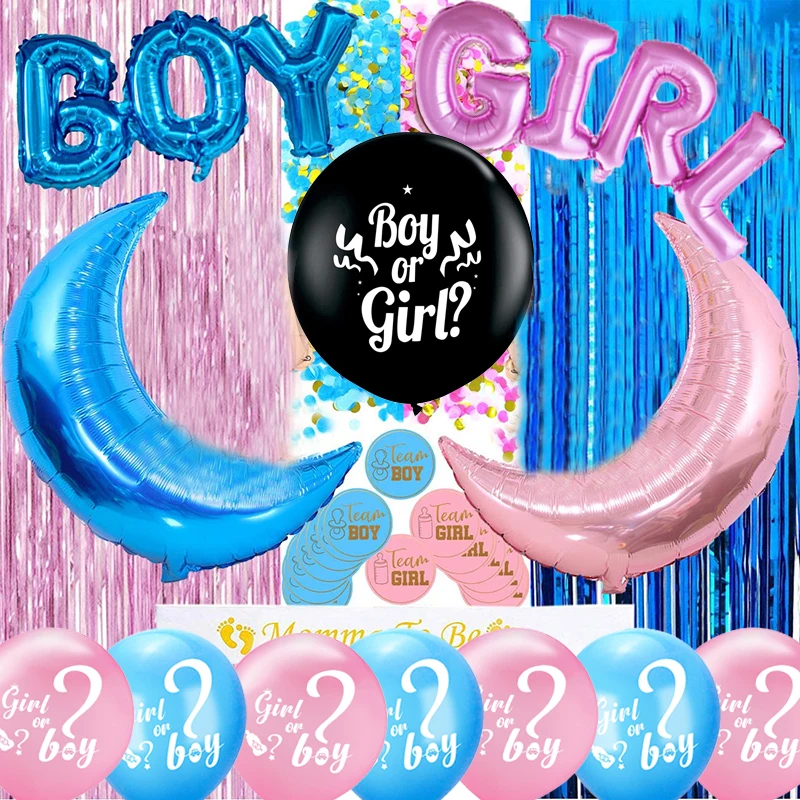 

10Pcs 12 Inch Boy Or Girl Gender Reveal Balloons He Or She Printed Latex Gender Disclosure Baloon Baby Shower Decoration Globos