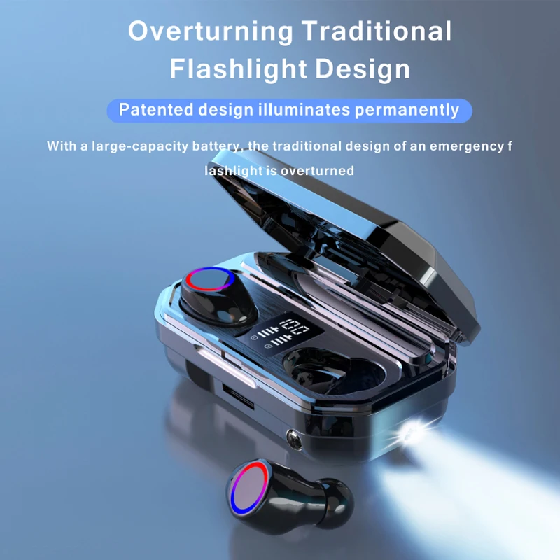 

Wireless Bluetooth Earphone with Microphone Sports Waterproof Wireless Headphones Headsets Touch Control Music Earbuds For Phone