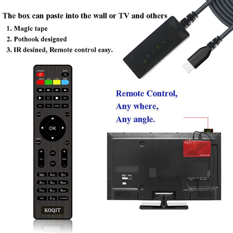 Спутниковый приемник Koqit U2 DVB S2 спутниковый устройство для поиска Интернета