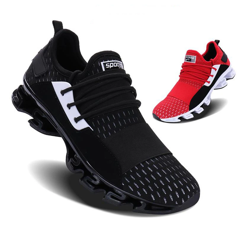 Модные мужские дышащие кроссовки для бега амортизирующая спортивная обувь с
