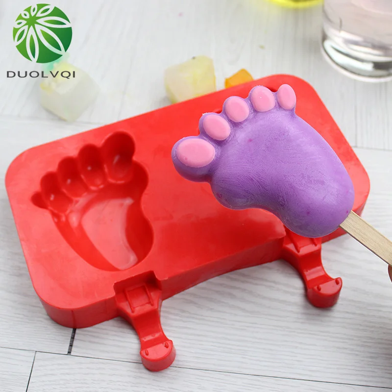 Форма для мороженого Holaroom с 3 отверстиями и деревянной палочкой силиконовые