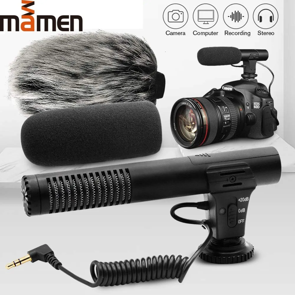 MIC-02/MIC-03/MIC-05/MIC-06/MIC-07 3,5 мм мобильного телефона/Камера микрофон видео Запись суперкардиоидный указывая стерео микрофон