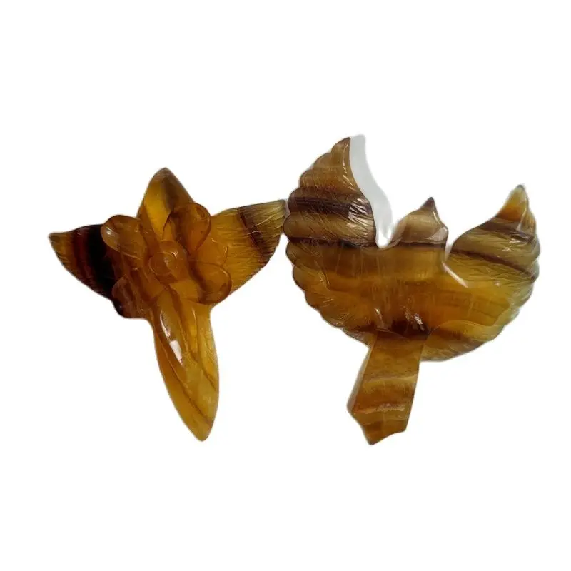 

Natural High Quality Polished Smooth Crystal Stone Yellow Fluorite Crucifix For Collect Gift