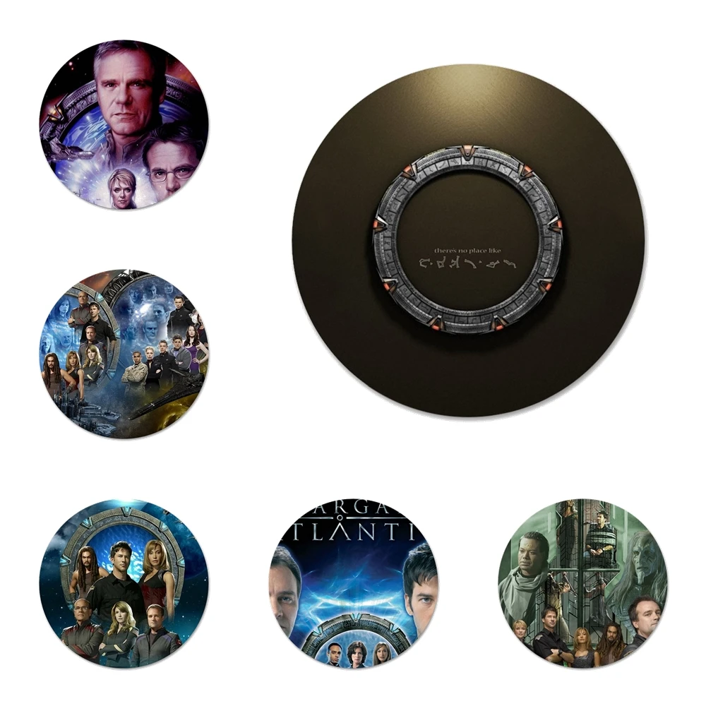 Stargate Atlantis SGA Icons Pins Badge Decoration Brooches Metal Badges For Backpack Decoration 58mm