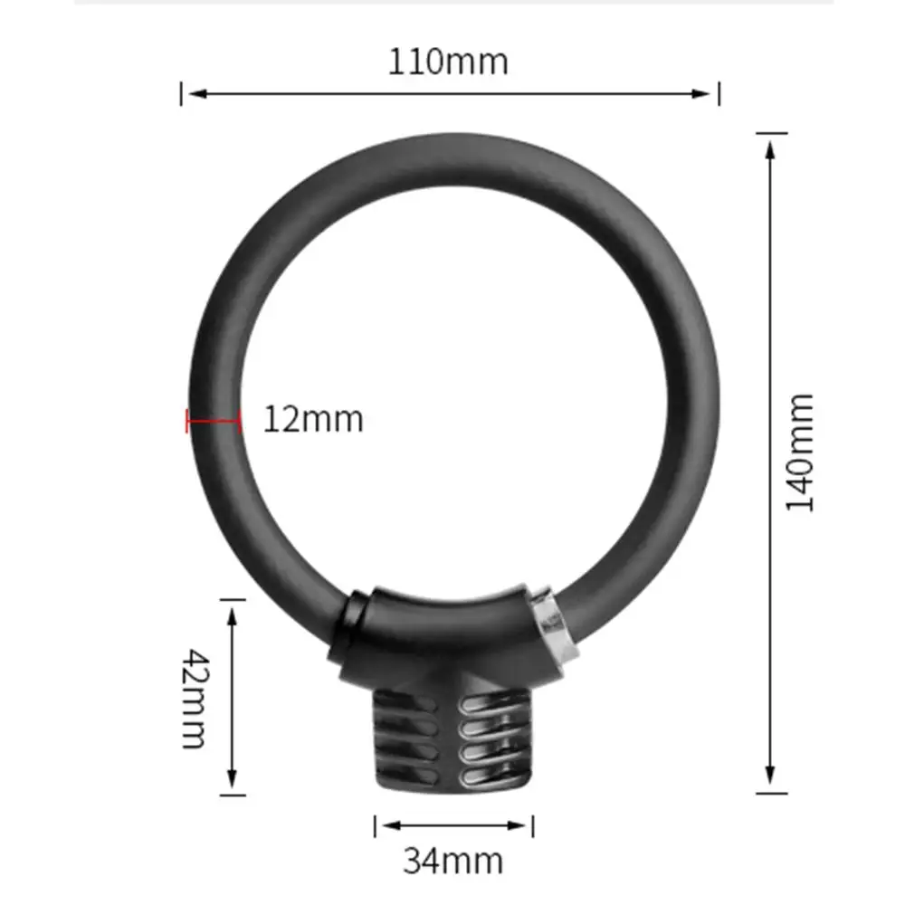 

Reflective Anti-theft Cable Lock Security MTB Road Bicycle Mini Ring Locks Motorcycle Cycle Bike Cable Anti-Cutting Lock